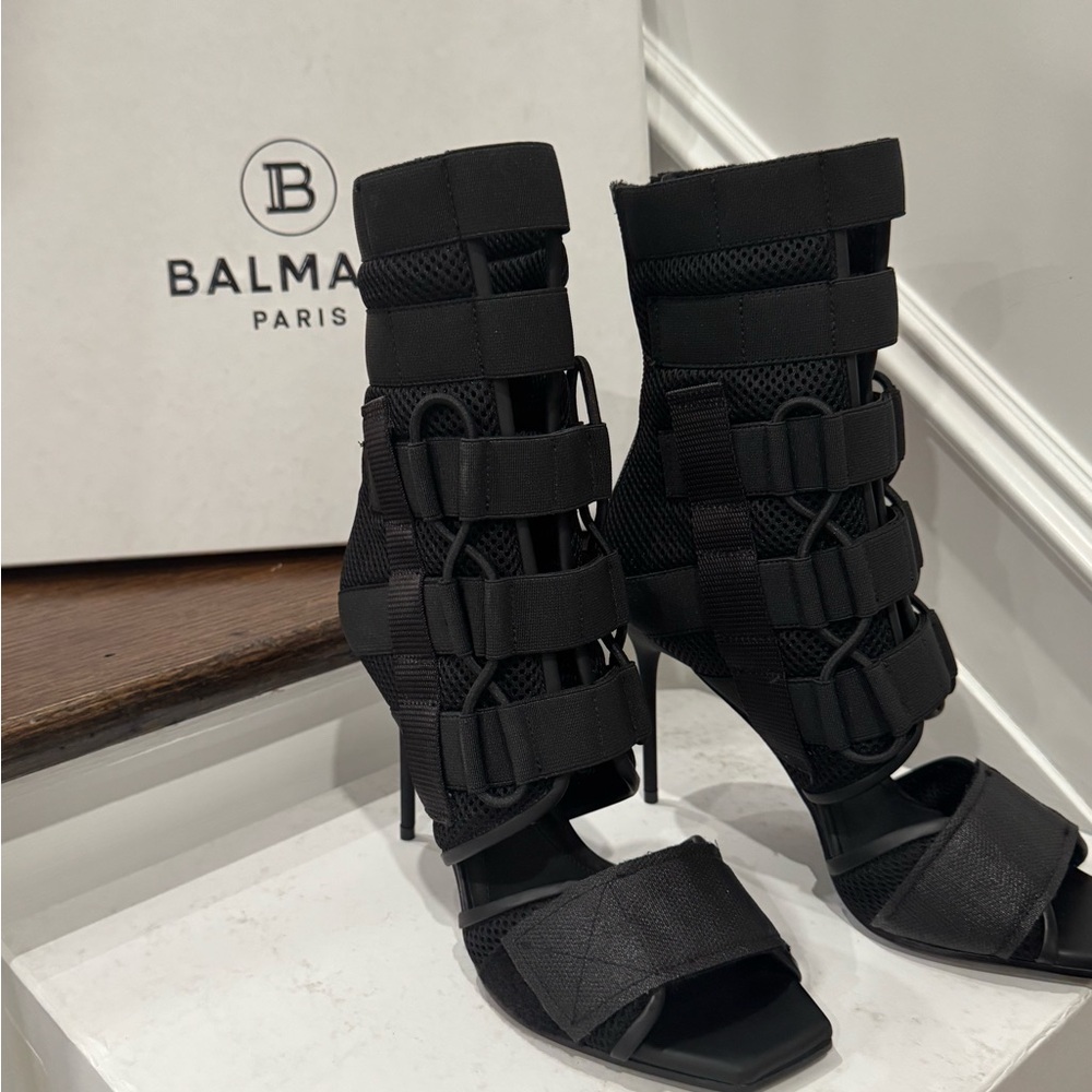 Balmain Uma Black Stiletto Heels